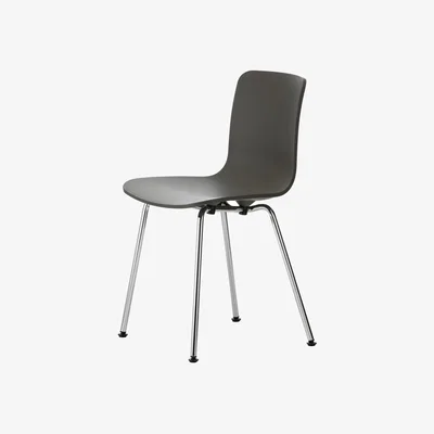 Made in Design HAL RE Tube Chair plastic material grey / Recycled plastic - Vitra