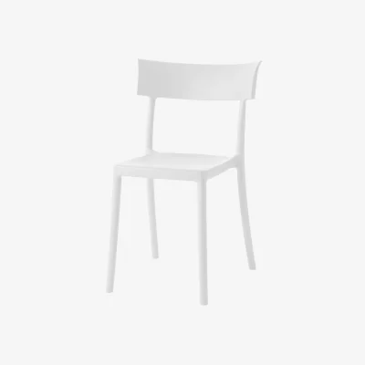 Made in Design Catwalk Stacking chair plastic material white / Recycled - Matte soft-touch finish - Kartell