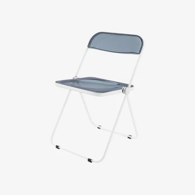 Made in Design Plia Folding chair plastic material blue / Giancarlo Piretti, 1967 - ANONIMA CASTELLI