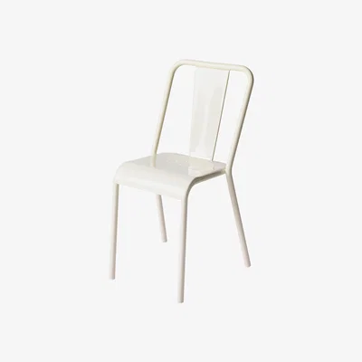 Made in Design T37 Stacking chair metal white / Reissued 1937 - Tolix