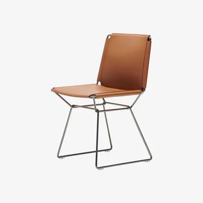 Made in Design Neil Chair - / Saddle leather by MDF Italia Brown