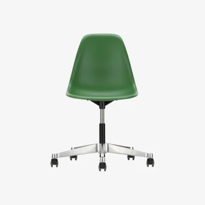 Made in Design RE PSCC - Eames Plastic Side Chair Wheelchair plastic material green / (1950) - Recycled - Vitra