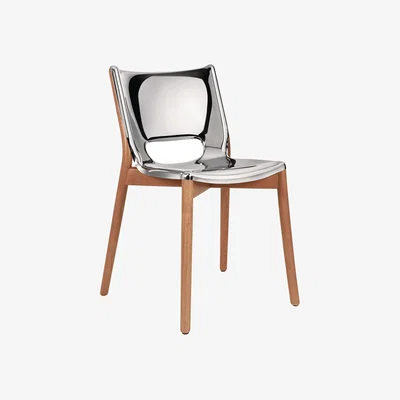 Made in Design Poêle Collection Chair metal silver / By Philippe Starck - Alessi