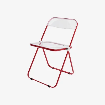 Made in Design Plia Folding chair plastic material transparent / Giancarlo Piretti, 1967 - ANONIMA CASTELLI