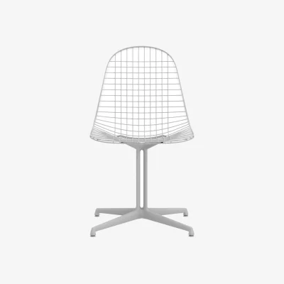 Made in Design Wire Chair DKL Chair metal white / (1951) - Base La Fonda - Vitra
