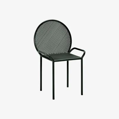 Made in Design Fontainebleau Chair metal green / Perforated steel - Serax