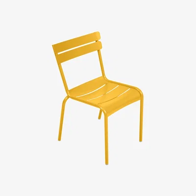 Made in Design Luxembourg Stacking chair metal yellow / Aluminium - Fermob