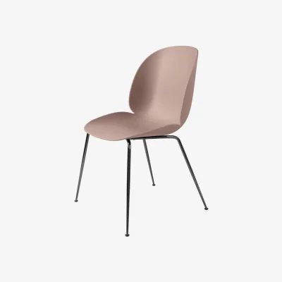 Made in Design Beetle RE Chair plastic material pink / Base, legs Chromed black - Recycled - Gubi