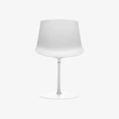 Made in Design Flow Swivel chair plastic material white / Base, legs - MDF Italia