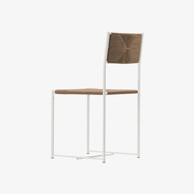 Made in Design Paludis Chair cane & fibres white / Straw - Giandomenico Belotti, 1984 - Alias