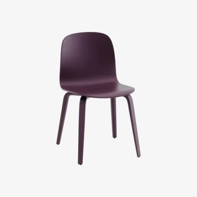 Made in Design Visu Chair wood purple / Wood base, legs - Muuto