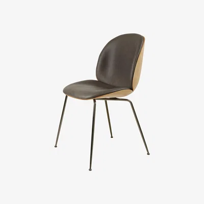 Made in Design Padded chair Beetle 3D Veneer leather / Wood & leather - Gubi