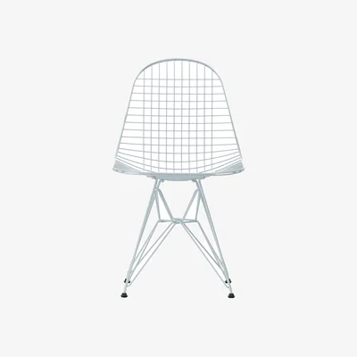 Made in Design Wire Chair DKR Colours Chair metal blue / By Charles & Ray Eames, 1951 - Vitra