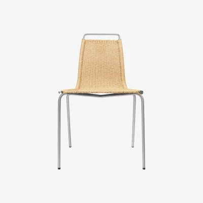 Made in Design PK1 Chair cane & fibres beige / Poul Kjærholm, 1955 - Paper cord - CARL HANSEN & SON