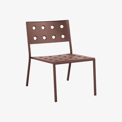 Made in Design Balcony Stackable Lounge chair - / Steel by Hay Red