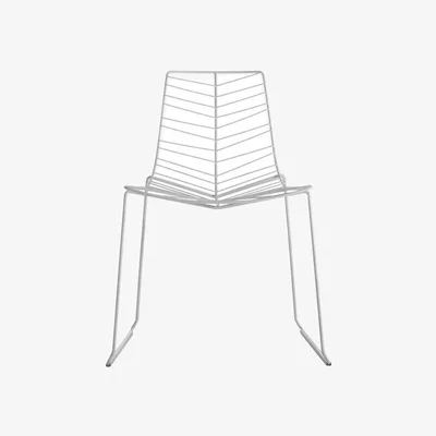Made in Design Leaf Stacking chair metal white - Arper