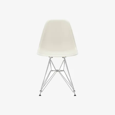 Made in Design RE DSR - Eames Plastic Side Chair Chair plastic material grey / (1950) - Chrome legs / Recycled - Vitra
