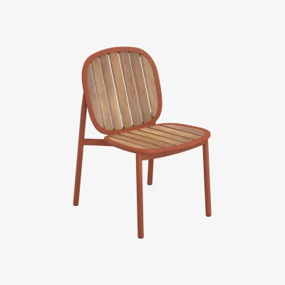Made in Design Twins Stacking chair wood red wood & metal - Emu