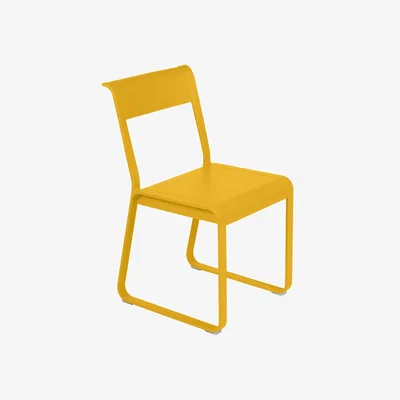 Made in Design Bellevie Chair metal yellow / Metal - Sled base - Fermob