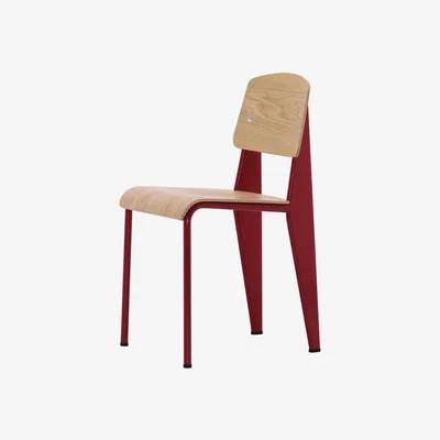 Made in Design Standard Chair - / By Jean prouvé, 1934 - Metal & wood by Vitra Natural wood