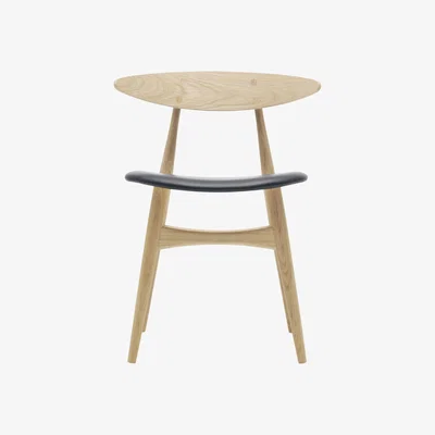 Made in Design Chair CH33P leather / Hans J. Wegner, 1957 - Leather padded seat