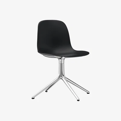 Made in Design Form 4L Swivel chair plastic material black - Normann Copenhagen