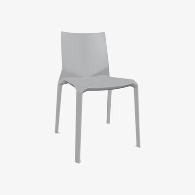 Made in Design Plana Stacking chair plastic material grey - Kristalia