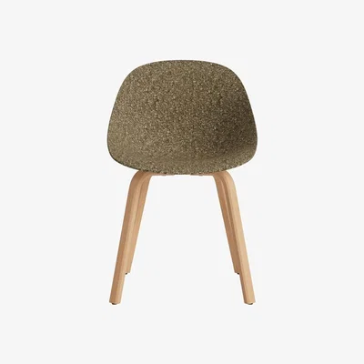 Made in Design Mat Chair cane & fibres brown / Navy Alga - Beechwood Base, legs - Normann Copenhagen