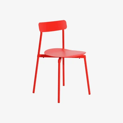 Made in Design Fromme Stacking chair metal red / Aluminium - Petite Friture