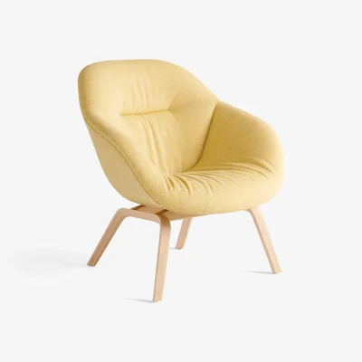 Nordic Nest HAY About a Lounge AAL83 Soft lounge chair Hallingdal 407 yellow-oak legs