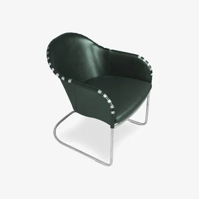 Nordic Nest Källemo Ingo armchair Green-matte chrome