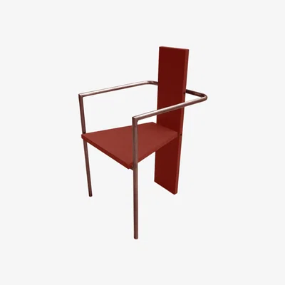 Nordic Nest Källemo Concrete armchair Red pre-plated copper frame