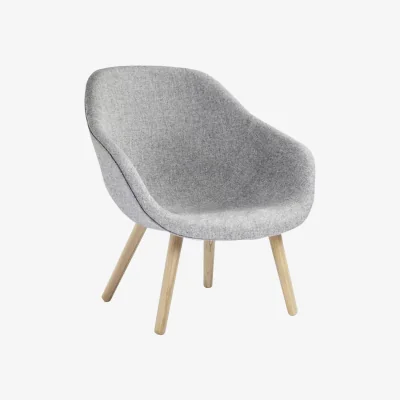 Nordic Nest HAY About A Lounge AAL82 lounge chair fabric Hallingdal 130 grey soap-treated oak legs