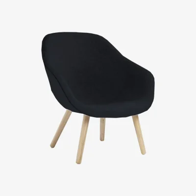 Nordic Nest HAY About A Lounge AAL82 lounge chair Hallingdal 65 180 Black soap-treated oak legs