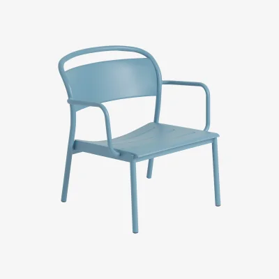 Nordic Nest Muuto Linear Steel lounge armchair Pale blue