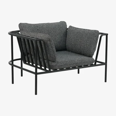 Nordic Nest Brafab Collier armchair Black-teddy ant