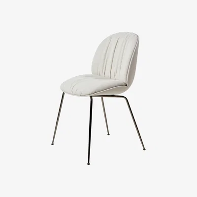 Nordic Nest GUBI Beetle Soft chair fully upholstered Reales Limonta 001-black chrome