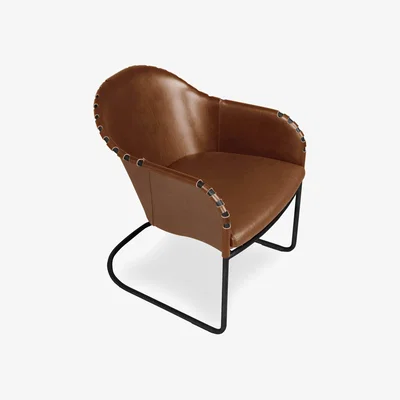Nordic Nest Källemo Ingo armchair Cognac-black oxidized