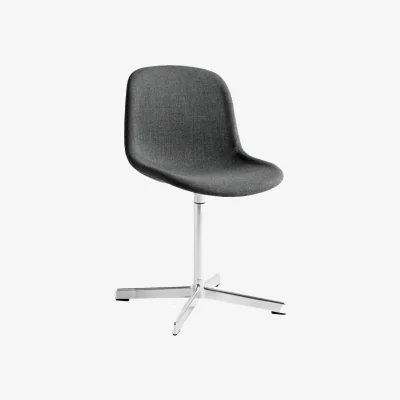Nordic Nest HAY Neu 10 Upholstery chair Remix 163 grey swivel base in aluminium