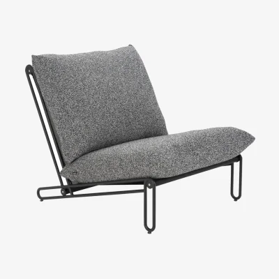 Nordic Nest Brafab Blixt lounge armchair Black-teddy ant