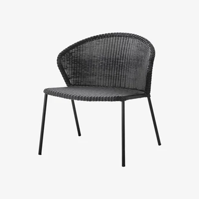 Nordic Nest Cane-line Lean lounge armchair Black