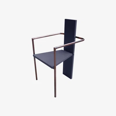 Nordic Nest Källemo Concrete armchair Clay — copper-plated base
