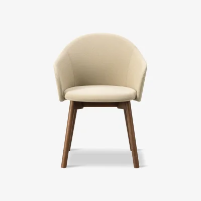 Nordic Nest Fredericia Furniture Gomo Armchair armchair wood base Mylla 221-smoked stained lacquered oak