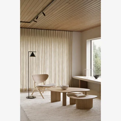 Nordic Nest Ethnicraft Eye lounge armchair Oak off-white