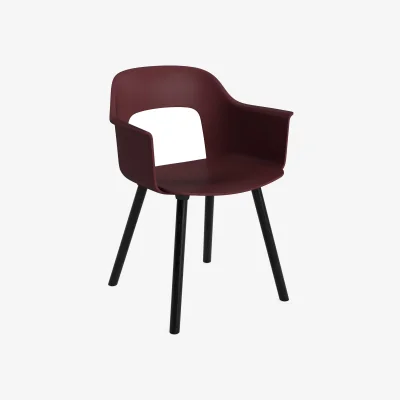 Nordic Nest HAY Layout Armchair 221 armchair Bordeaux-black lacquered oak