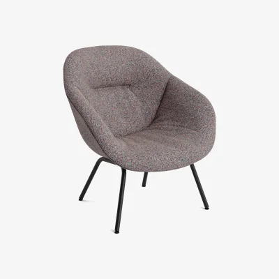 Nordic Nest HAY About a Lounge AAL87 Soft armchair Fabric Swarm multicolor black steel frame