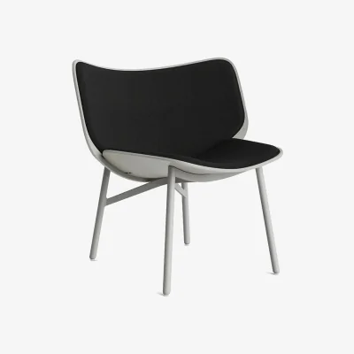 Nordic Nest HAY Dapper lounge chair Steelcut 190 black-dusty grey oak-grey frame