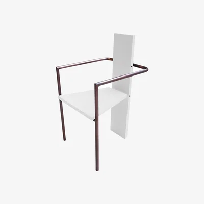 Nordic Nest Källemo Concrete armchair White copper-plated frame