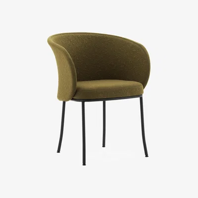 Nordic Nest Normann Copenhagen Knit armchair Olive-black steel