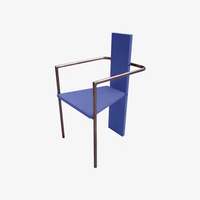 Nordic Nest Källemo Concrete armchair Blue-copper plated frame